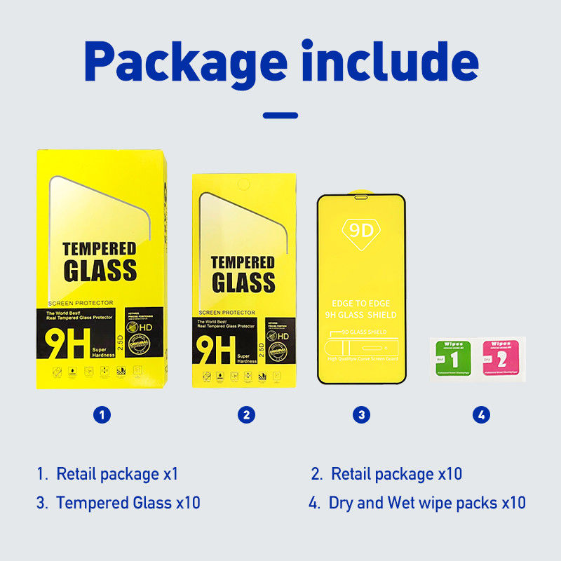9d Tempered Mobile Smart Phone Screen Protector Printing Hd Transparent Full Half Cover For Huawei