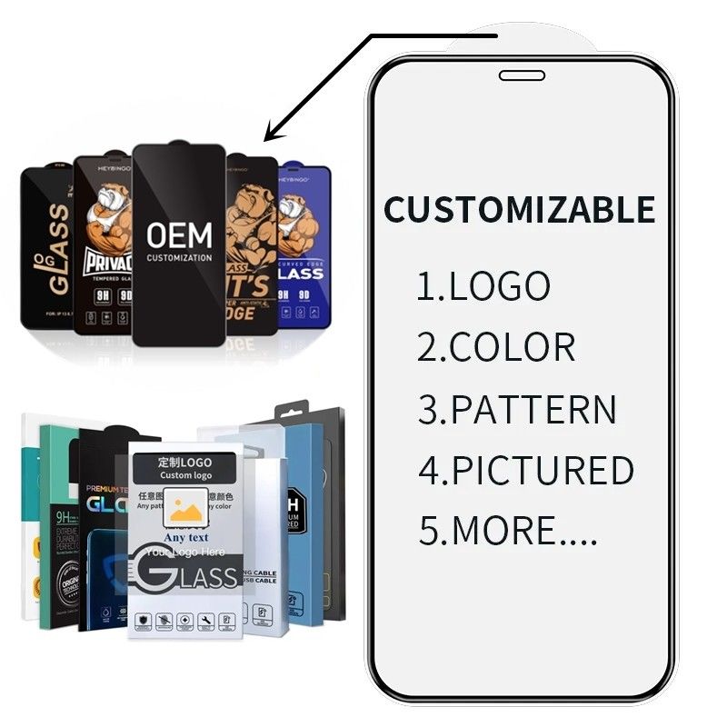 Customization OEM 9H 3D Screen Protector For IPhone 14 13 12 Pro Max